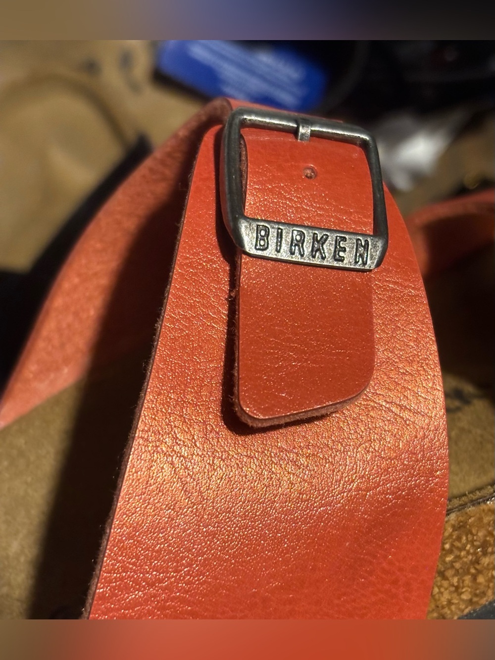 Birkenstock 💅 Sydney Graceful Mars Red Birko-Flor Sandals Slides Size 38 7 7.5 - Picture 4 of 7